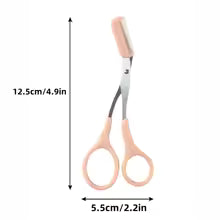 Eyebrow Trimming Scissors With Built-In Comb