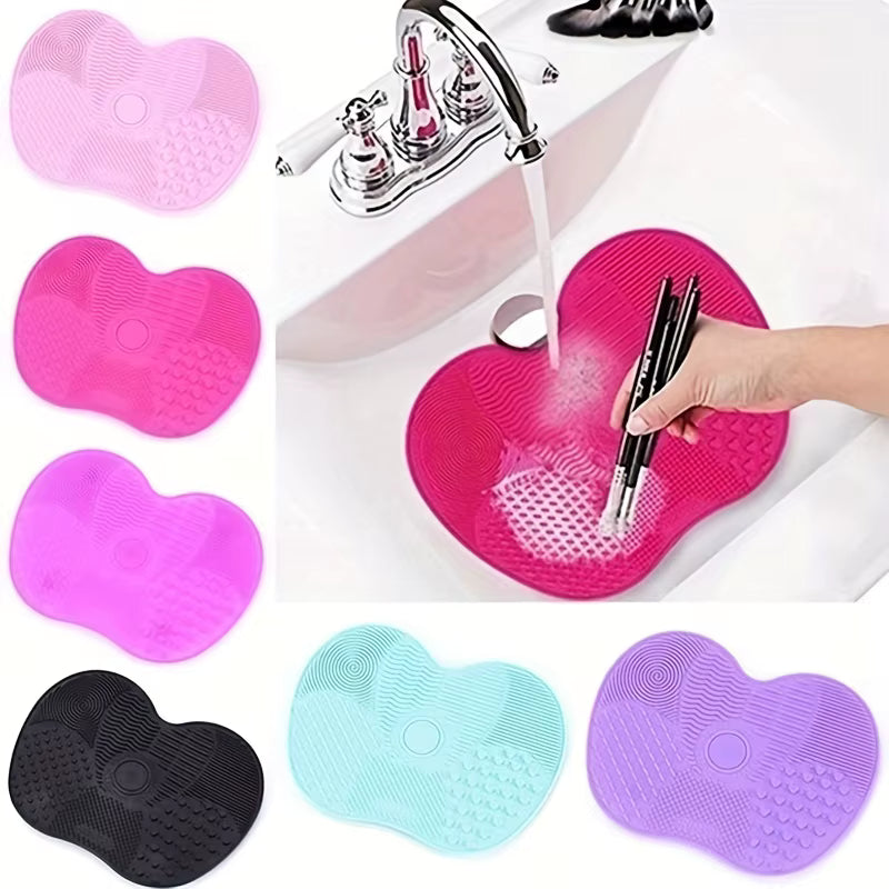 Apple Shaped Makeup Cleaning Brush Pad