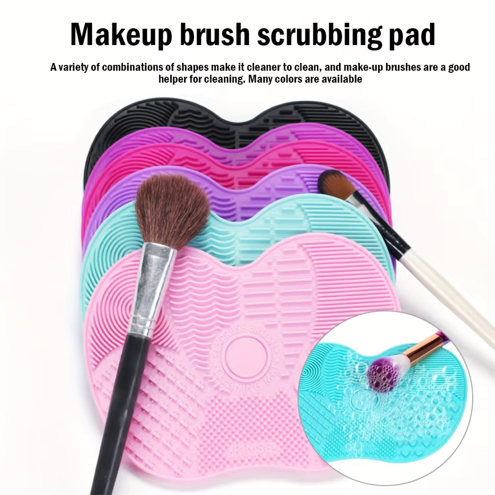 Apple Shaped Makeup Cleaning Brush Pad