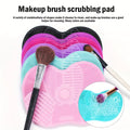Apple Shaped Makeup Cleaning Brush Pad